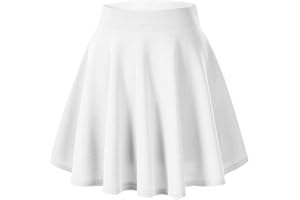 Afibi Casual Mini Stretch Waist Flared Plain Pleated Skater Skirt