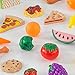 KidKraft 30-Piece Plastic Play Food Set, Fruits, Veggies, Sweets and More, Use with Play Kitchens, Gift for Ages 3+