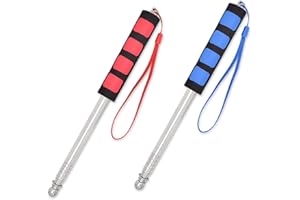 DS. DISTINCTIVE STYLE 2 Pcs Handheld Flag Pole Stainless Steel Telescopic Flag Pole Tour Guide Flag Pole Telescopic Pointer S