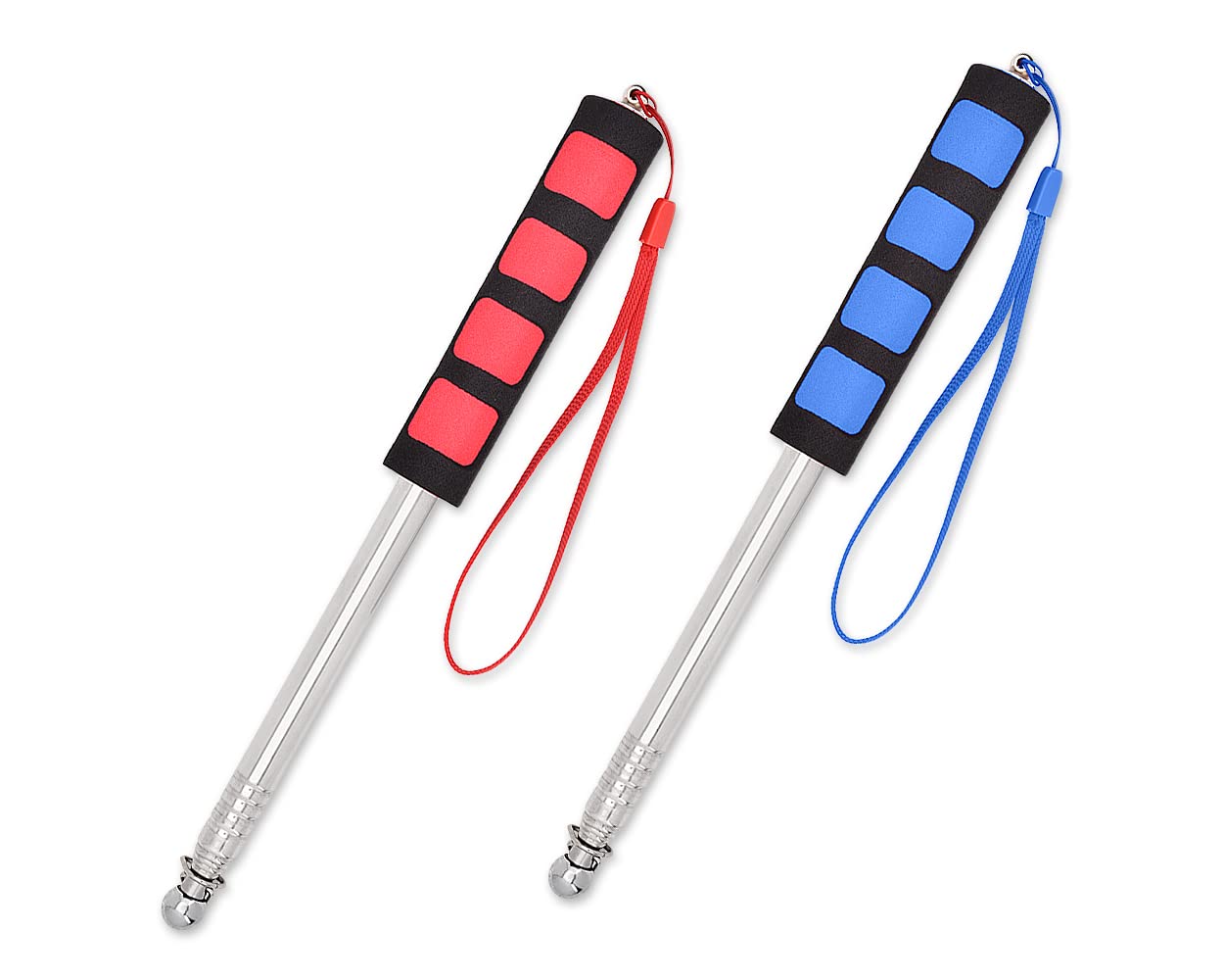 Telescopic Flag Pole 2 Pcs Handheld Flag Pole Stainless Steel Tour Guide Flag Pole (2m & 2m)