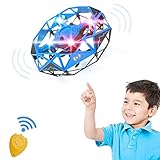 Remoukia Hand Operated Drones Toys for Kids or Adults - Mini Drones Hand Controlled Flying Ball Drone for Boys and Girls Motion Sensor Helicopter Gift (Blue)