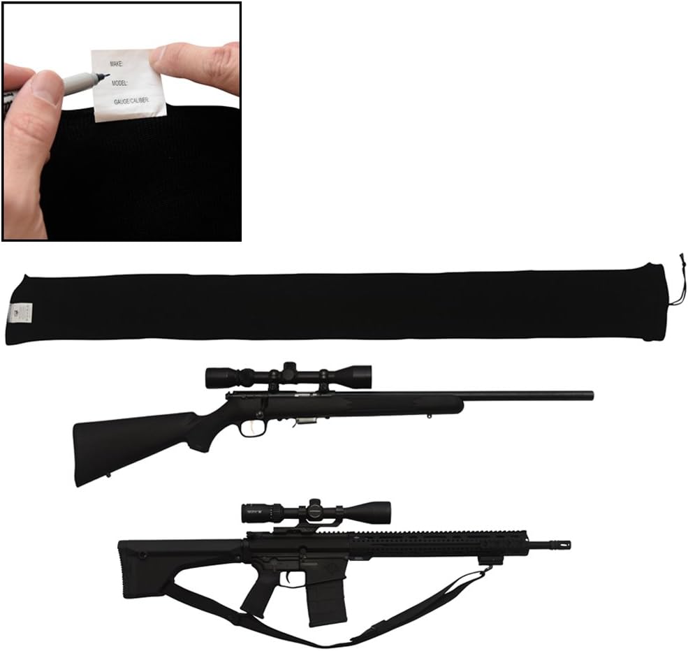 Extra Wide Gun Sock With Gun ID Gun Socks for Rifles with Scopes Gun Socks For Shotguns