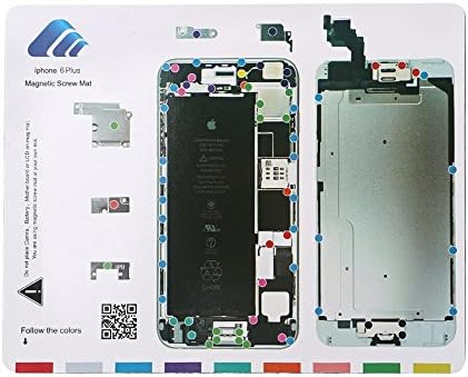 Professional Magnetic Pad with Screws Mapping, Haranges Design Magnetic Project Mat for iPhone 5S, iPhone 6/6 Plus, iPhone 6S/6S Plus, iPhone 7/7 Plus Cellphone Screw Keeper Mat (iPhone 6 Plus)