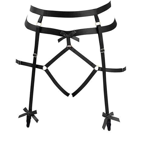 PETMHS Damen Bein Body Harness Schultergurt Taille Strümpfe Hosenträger Aufenthalte Bein Schenkel Strumpfband Punk Gothic Mod