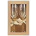 Mud Pie Wedding Champagne Glasses Set, Gold