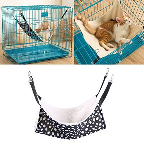 REACHS Cat Hammock for Pet Cage,Cat Cage Hammock with Reversible Sides,Hammock Bed with Hanging
