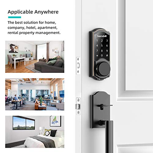 [2022 Pro] Smart Lock Front Door, Keyless Entry Door Lock with Keypad