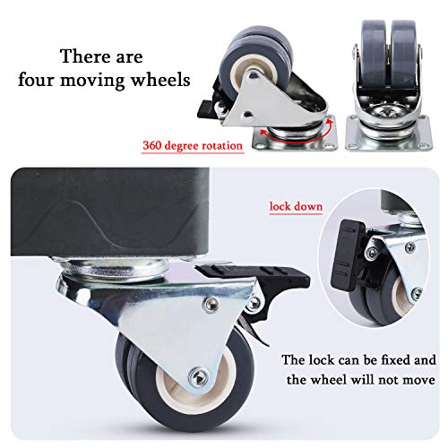 Ismart moon Universal Mobile Base Dolly Roller with 4 Wheels 8 Legs Multi-Functional Adjustable Base for Adjustable Dryer, Washing Machine and Refrigerator (4 Double Wheels 4 Strong Feet)