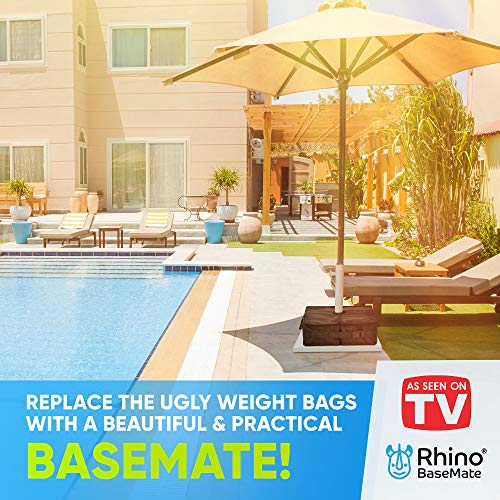 Rhino Square Umbrella Base Weights with Side Slot Opening, 18" ~ Fits Any Offset, Cantilever & Any Outdoor Patio Umbrella Stand ~ Easy Set up ... (Bronze)