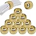 Getfitsoo Gold Napkin Rings Set of 12, Metal Napkin Holder for Thanksgiving, Wedding, Party, Dinner, Christmas Table Decor (12 Pcs Ringlike)