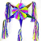 Mexican Star Pinata For Fiesta Party Supplies - Feliz Navidad Decoracion Mexicana - Tree Ornament - Posada Decoration - Merry Christmas Decor - Dulces Candies - Piñata Estrella - Foldable - Large