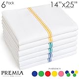 Premia Kitchen Cotton Dish Towels, Set of 6, Multi-color