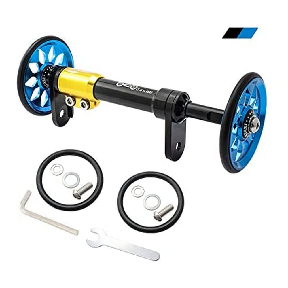 Wheel Extender for BROMPTON Eazy Wheels Extension Rod BLACK / BLUE (Extender ONLY (No easy wheels))