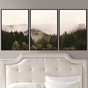 signwin 3 Piece Framed Canvas Wall Art Foggy...