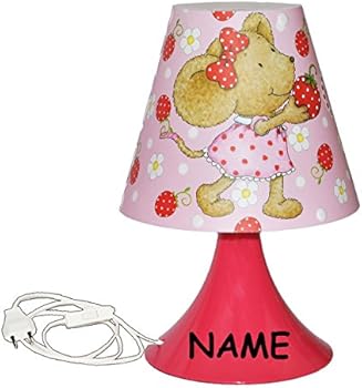 masa lambasi lillebi fare ile cilek 29 cm yuksekliginde masa lambasi cocuk cocuk odasi icin kiz cicek pembe pink gece lambasi lamba ayakli lamba steinbeck fareler cilek ohne namen amazon com tr