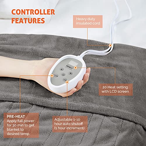 Degrees of Comfort Electric Blanket Queen Size, Heated Blankets with