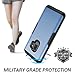 YOUMAKER Galaxy S9 Case, Metallic Blue with Built-in Screen Protector Heavy Duty Protection Shockproof Slim Fit Full Body Case Cover for Samsung Galaxy S9 5.8 inch - Blue/Black