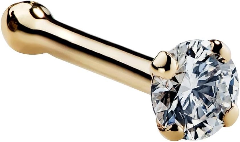 Body Piercing Jewelry Surgical Steel Gold Shimmer Heart Nose Bone Ball