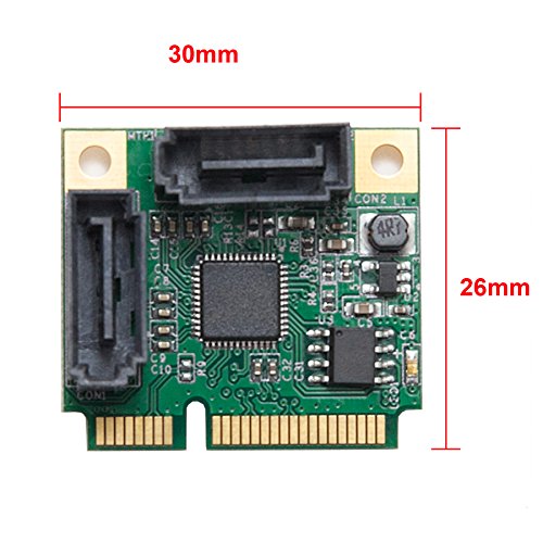 I/O Crest Mini PCI-e PCI Express 2 Port SATA III RAID Controller half size Components Other SI-MPE40095