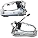 AutoandArt Brock Replacement Pair Set Front Outside Exterior Door Handle Carriers Housing w/Cable & Base Compatible with 2000-2006 X5 51218243615 51218243616