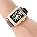 [Edge to Edge] SUPTMAX Apple Watch Screen Protector Series 1 38mm FULL Coverage [Anti-Scratch] Apple Watch Cover Tempered Glass Screen Protector (38mm-Gold)