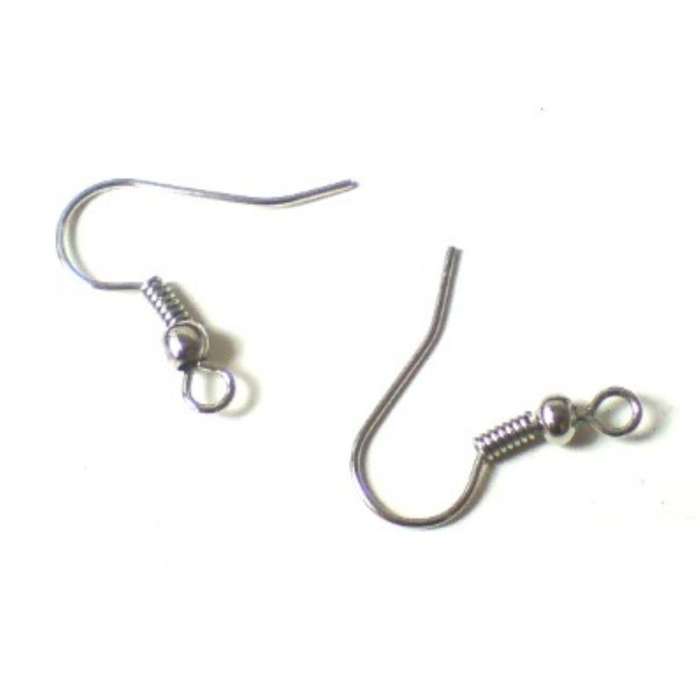 k2-accessories ® 100 Plated Metal Silver Earwires Earring Hooks Wires