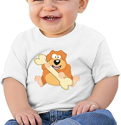 DIMANNU Infants T Shirts Toddlers Cotton Short Sleeves Dog Bone Cartoon Unisex 6-24 Months