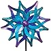 Bits and Pieces - Blue Delphinium Wind Spinner - Decorative Kinetic Wind Mill - Unique Outdoor Lawn and Garden Décor, Lawn Ornament