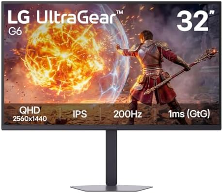 Ultragear™ 32G620B-B 32 Zoll WQHD IPS Gaming-Monitor, 200Hz, HDR10, AMD FreeSync Premium, 2X HDMI 2.0, 1x DisplayPort 1.4, Schwarz