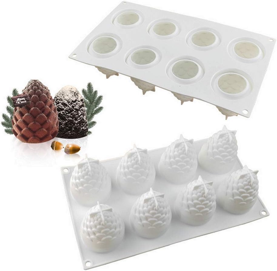 Pineapple Molds for DIY Baking Fruit Mousse/Jelly/Truffle 3D Silicone Pineapple Molds for Hawaii Luau Party