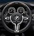 Steering Wheel Carbon Adhesive Logo Badge Fits for B M W 1 3 5 6 7 Z3 Z4 X5 X6 E46 E90 E39 E60 GT E30 E36 E46 E34 E65 E38 Black Carbon Fiber 3D Sticker(45mm)