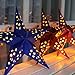 SOKATON® Paper Star Lantern 3D Pentagram Lampshade for Christmas Xmas Party Holloween Birthday Home Hanging Decorations Colorful 10 Inch 6PCS (Lights Not Included)