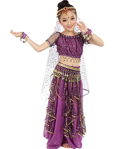 Astage GilrsGirls Belly Dance Carnival Dancing Dress Purple S