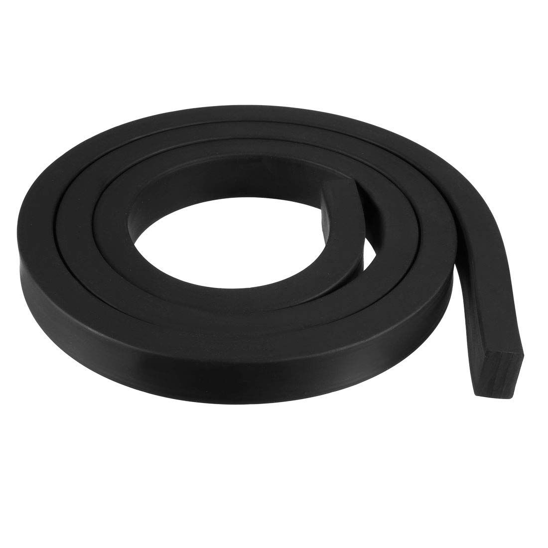 sourcing map Solid Rectangle Rubber Seal Strip 15mm Wide 10mm Thick, 1 Meter Long Black