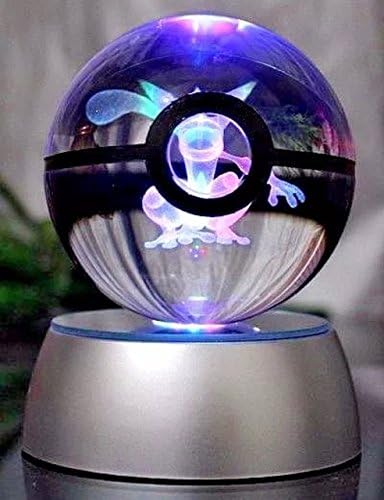 Pokemon Greninja LED Crystal Ball K9 Charizard Pikachu Night Light