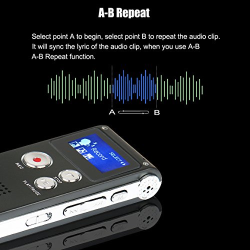 Digital-Voice-Recorder-8GB-Multifunctional-Dictaphone-Metal-Body-Voice-Activated-RecorderNoise-CancellingDouble-MicrophoneMP3-Player-for-Class-Interviews-Lectures-Conferences