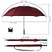 Rainlax Windproof Golf umbrella 62 Inch Extra Large Double Canopy Automatic Open Outdoor Rain&Wind Umbrellas (Wine)