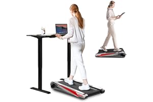 HIWALKER Egofit Walker Pro Under Desk Treadmill Walking Pad Small Compact Walking Treadmill with Incline 5° Fit Standing Desk, Remote&APP Control