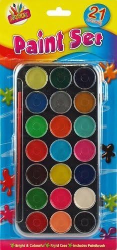 Childrens Paint Pallet And Brush Art Set - 21 Colours by WPC Brands