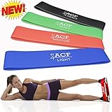 ACF 4 Exercise Bands - Resistance Loop Bands for Fitness and Stretching Workouts