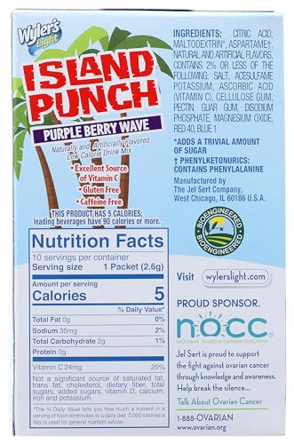 ZERO-SUGAR ISLAND PUNCH PURPLE BERRY WAVE DRINK MIX, 10CT