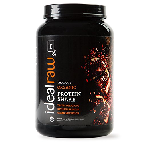 IdealRaw, Organic Protein Shake, Plant Based Protein Powder, Chocolate, 30 Servings