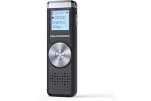 32GB Digital Voice Recorder, KINPEE Audio Sound Recorder Portable MP3 Recorder Dictaphone for Meeting Lecture Rechargeable Re