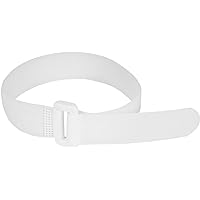 Reusable Cinch Straps 1" x 12" - 12 Pack, Multipurpose Quality Hook and Loop Securing Straps (White) - Plus 2 Free Bonus…