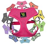Classic Dog Harness Innovative Mesh No Pull No Choke Design Soft Double Padded Breathable Vest for Eco-Friendly Easy Control Walking Quick Release For Puppies Full size Breeds Large Dogs (Large, Pink)