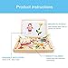 Siwo Wooden Magnetic Puzzles, Cartoon Characters Design Magnetic Art Easel anmial for Education Learning Toys