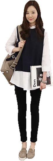 16 韓国ファッションtシャツ シャツ コストコ 裾トップス が歩くたびにふんわり揺れる大人可愛い1枚 レイヤード シャツレイヤード M Tシャツ カットソー 通販 Amazon