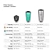 Klean Kanteen Stainless Steel Tumbler Cup Double Wall Vacuum Insulated with Klean Coat and Lid - 16oz - Shale Black