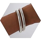 Awinesn 18K Gold Plated Bracelets for Women Gold Bangles for Women Chunky Bangle Bracelets for Women Bracelets Stack Tarnish Free Bangle Set of 3 for Women Accessories for Her Gifts