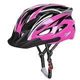 JBM Adult Cycling Bike Helmet Specialized for Men Women Safety Protection CPSC Certified (18 Colors) Black/Red/Blue/Pink/Silver Adjustable Lightweight Helmet with Reflective Stripe and Removal